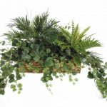 aranżacja z roślin sztucznych zielona