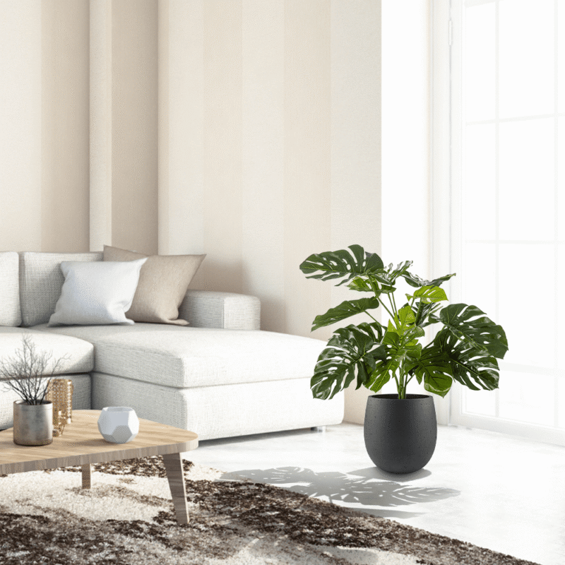 Sztuczna Monstera 85cm aranżacja wnętrza, sztuczne rośliny, roślina tropikalna, duże liście