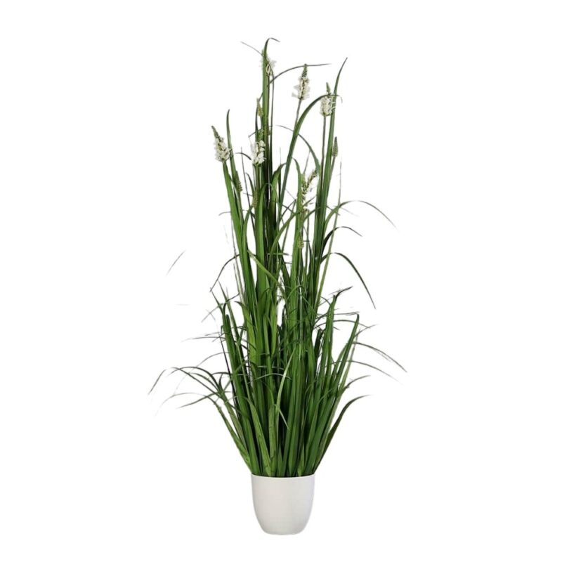 trawa z białymi kwiatami 135 cm