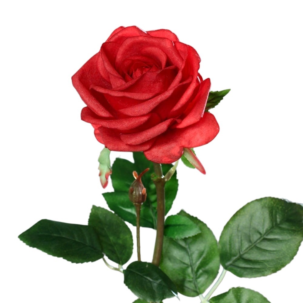 róża 66 cm naturalna w dotyku czerwona