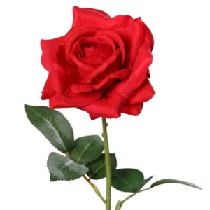 Sztuczna Róża Naturalna w Dotyku 68 cm - Czerwona