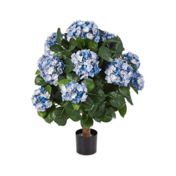 Sztuczna hortensja z niebieskimi kwiatami