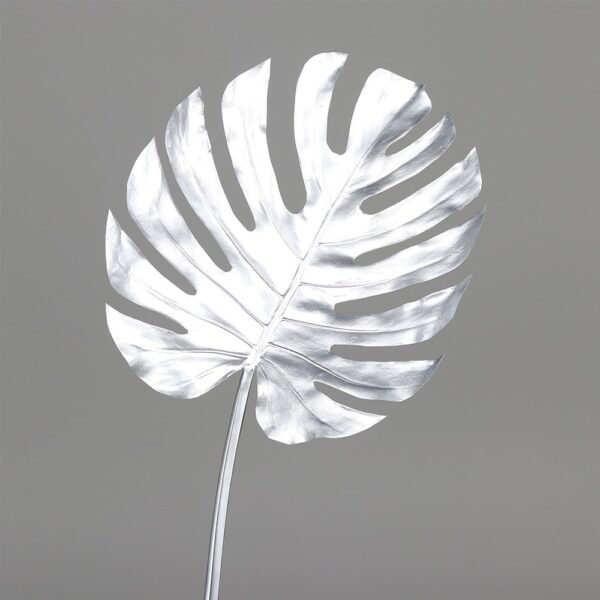 Srebrny Liść Monstery 98 cm, sztuczny liść, liść ozdobny, monstera srebrna