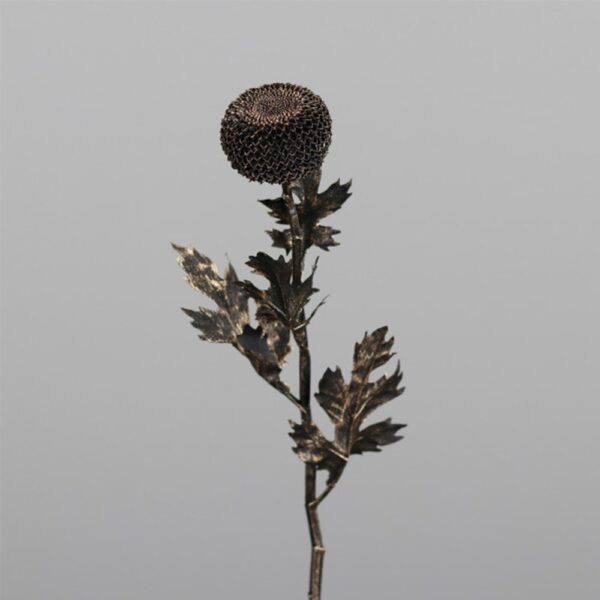 Sztuczna Gałązka Aksamitka - Złota, gałązka ozdobna, sztuczny kwiat, złoty kolor, ozdobne liście